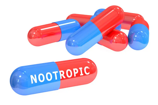 Capsules with nootropic written on them to represent Prevagen Review
