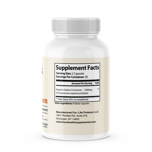 Organic Ceylon Cinnamon Supplement
